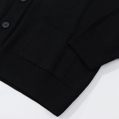 メゾン キツネ MAISON KITSUNE トップス カーディガン メンズ FOX HEAD PATCH REGULAR CARDIGAN ブラック カーキ フォックスパッチ ウール 無地 ワンポイント 長袖 LM00505KT1036