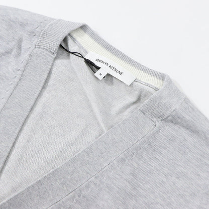MAISON KITSUNE カーディガン グレー フォックスパッチ