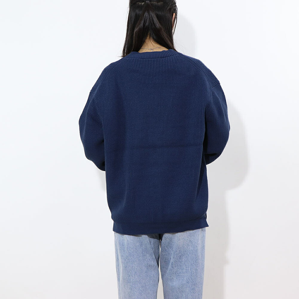 MAISON KITSUNE カーディガン クリーム ネイビー フォックスパッチ MM00506KT1098