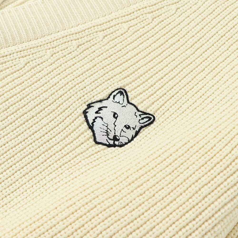 MAISON KITSUNE カーディガン クリーム ネイビー フォックスパッチ MM00506KT1098