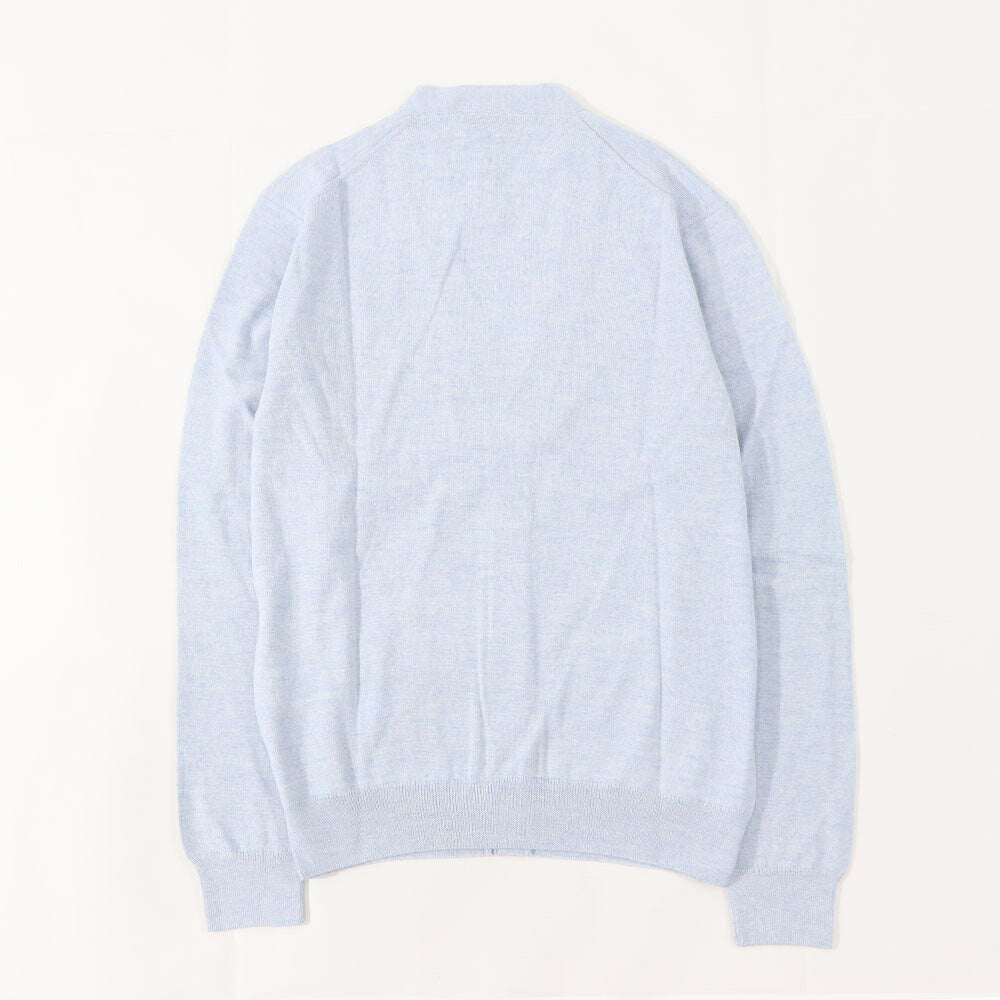 メゾン キツネ MAISON KITSUNE トップス カーディガン メンズ BOLD FOX HEAD PATCH ライトブルー フォックスパッチ ウール 無地 ワンポイント 長袖 MM00509KT1036