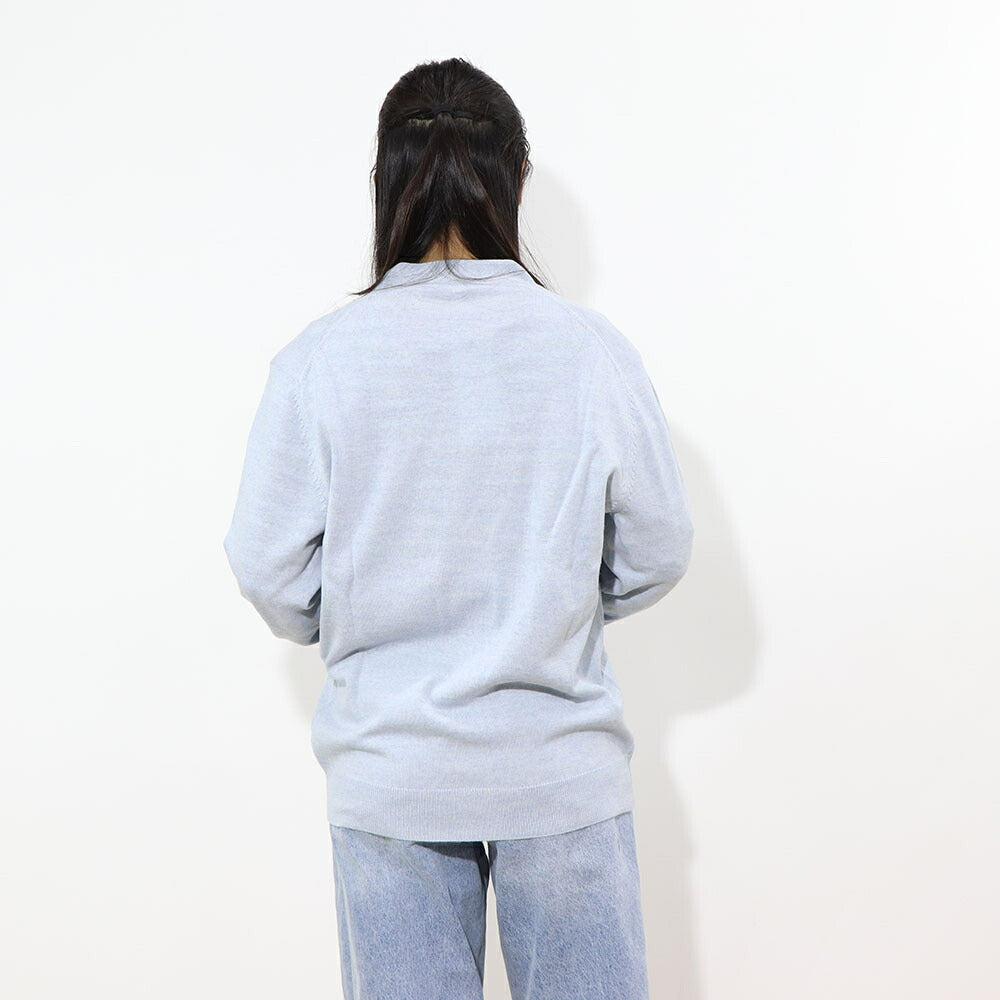 MAISON KITSUNE カーディガン ライトブルー フォックスパッチ MM00509KT1036