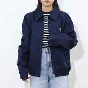 MAISON KITSUNE ブルゾン  ネイビー フォックスパッチ ハリントン MM02105WQ0067