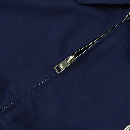 メゾン キツネ MAISON KITSUNE アウター ジャケット・ブルゾン メンズ  ネイビー フォックスパッチ ハリントン 無地 ワンポイント MM02105WQ0067