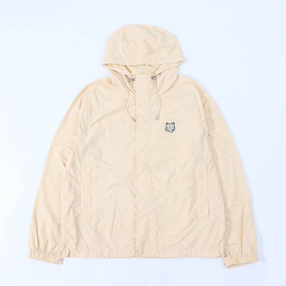 MAISON KITSUNE ブルゾン ベージュ フォックスパッチ ウィンドブレーカー フード MM02228WQ0072