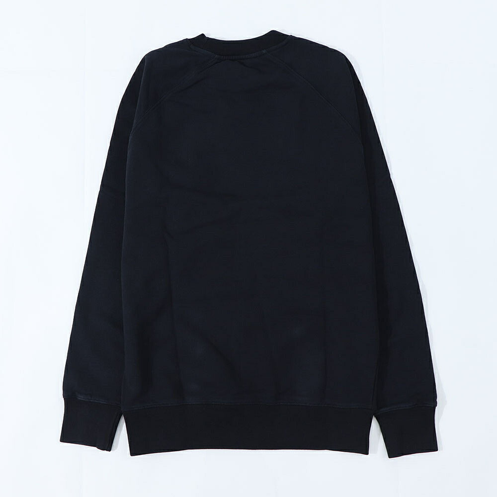 メゾン キツネ MAISON KITSUNE トップス スウェット・トレーナー メンズ DOUBLE FOX HEAD SWEAT ブラック フォックスパッチ スエット 無地 ワンポイント 長袖 クルーネック KM00303KM0001