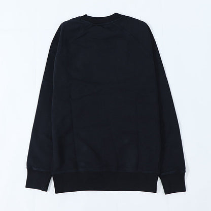 メゾン キツネ MAISON KITSUNE トップス スウェット・トレーナー メンズ DOUBLE FOX HEAD SWEAT ブラック フォックスパッチ スエット 無地 ワンポイント 長袖 クルーネック KM00303KM0001