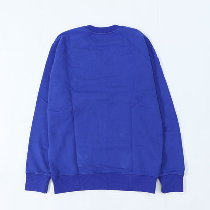 メゾン キツネ MAISON KITSUNE トップス スウェット・トレーナー メンズ DRESSED FOX PATCH CLASSIC SWEATSHIRT ネイビー ブラック フォックスパッチ スエット 無地 ワンポイント 長袖 クルーネック KM00304KM0001