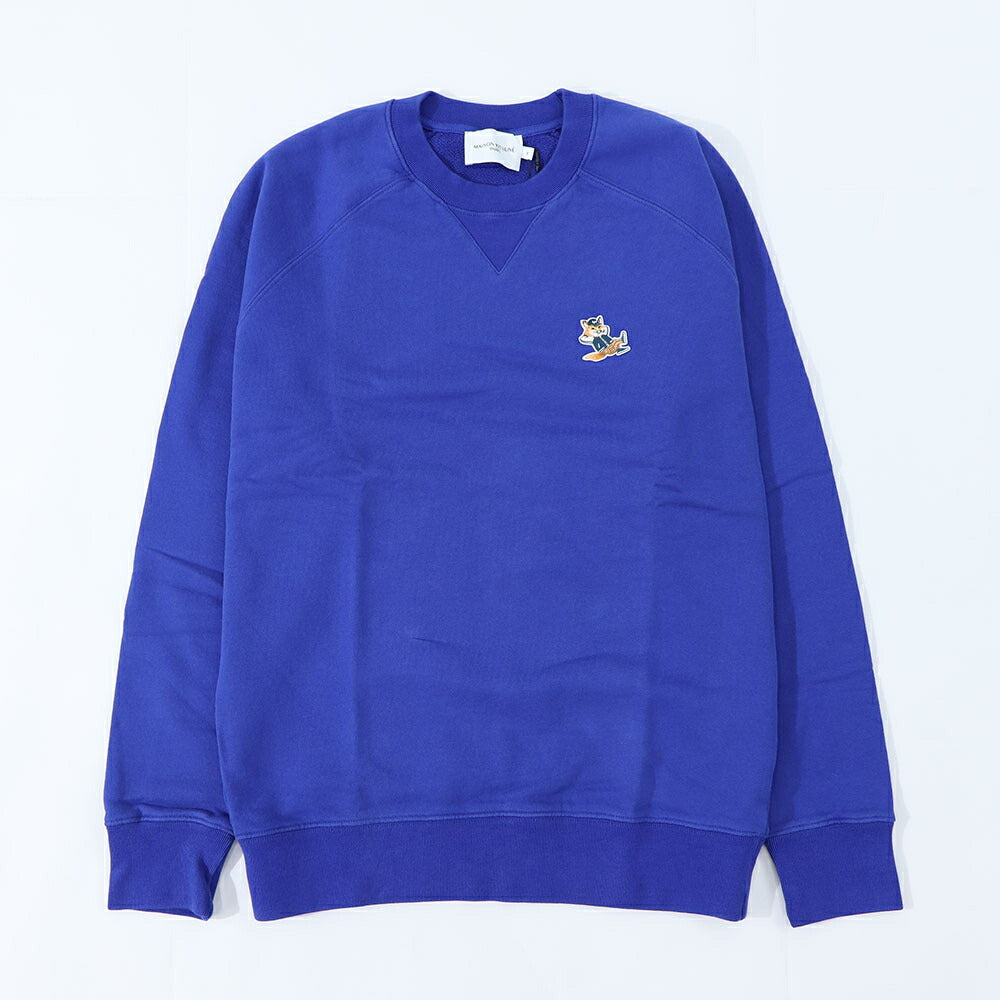 MAISON KITSUNE スウェット ネイビー ブラック フォックスパッチ スエット KM00304KM0001