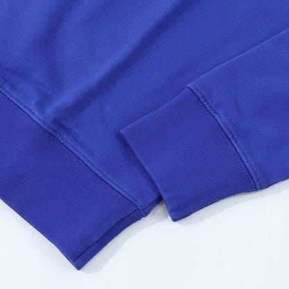 メゾン キツネ MAISON KITSUNE トップス スウェット・トレーナー メンズ DRESSED FOX PATCH CLASSIC SWEATSHIRT ネイビー ブラック フォックスパッチ スエット 無地 ワンポイント 長袖 クルーネック KM00304KM0001