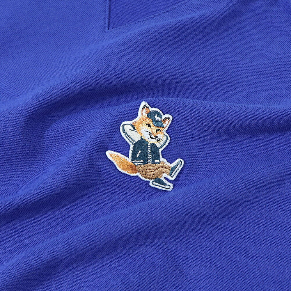 メゾン キツネ MAISON KITSUNE トップス スウェット・トレーナー メンズ DRESSED FOX PATCH CLASSIC SWEATSHIRT ネイビー ブラック フォックスパッチ スエット 無地 ワンポイント 長袖 クルーネック KM00304KM0001