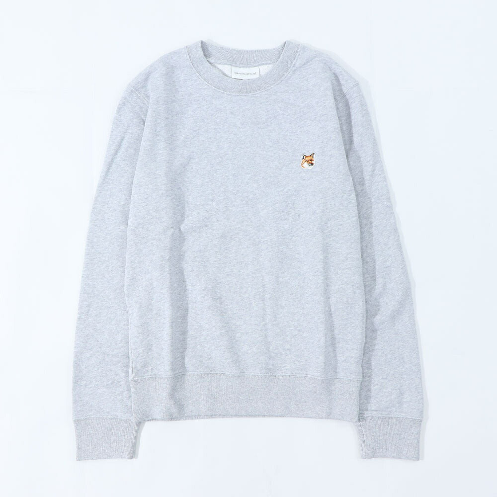 MAISON KITSUNE スウェット グレー ネイビー フォックスパッチ スエット LM00301KM0001