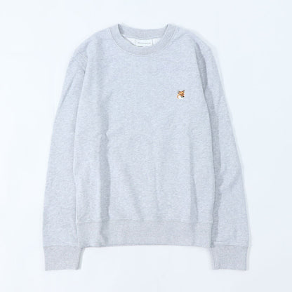 MAISON KITSUNE スウェット グレー ネイビー フォックスパッチ スエット LM00301KM0001