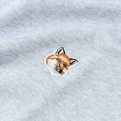 メゾン キツネ MAISON KITSUNE トップス スウェット・トレーナー メンズ FOX HEAD PATCH REGULAR SWEATSHIRT グレー ネイビー フォックスパッチ スエット 無地 ワンポイント 長袖 クルーネック LM00301KM0001