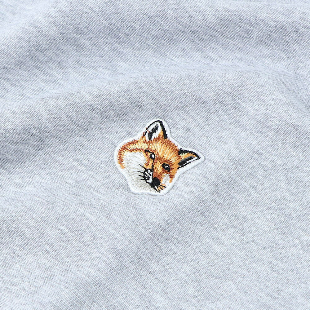 MAISON KITSUNE スウェット グレー ネイビー フォックスパッチ スエット LM00301KM0001