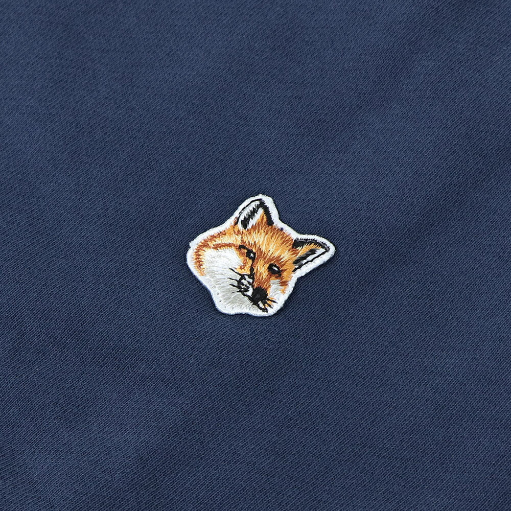 MAISON KITSUNE スウェット グレー ネイビー フォックスパッチ スエット LM00301KM0001