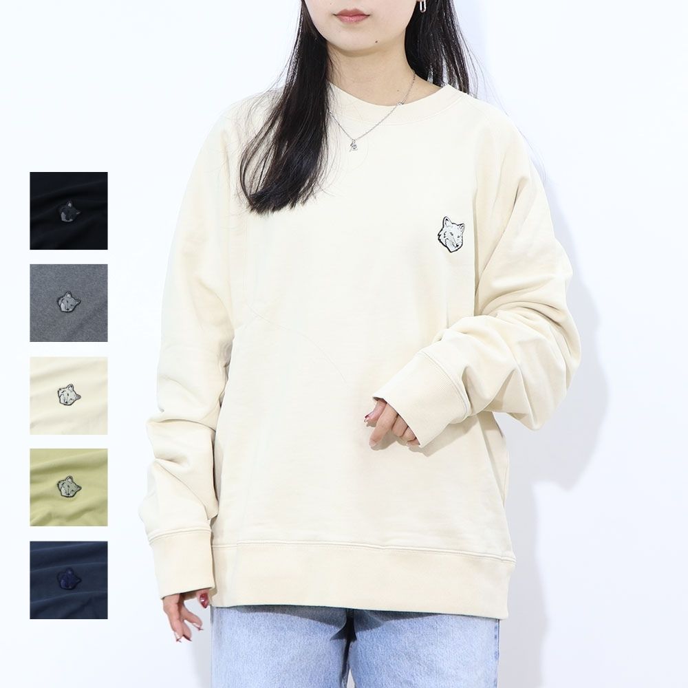 MAISON KITSUNE スウェット ダークメランジグレー ブラック クリーム ネイビー ライトグリーン MM00304KM0001