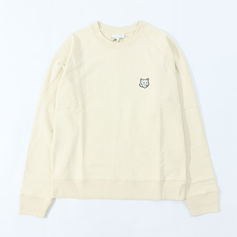 メゾン キツネ MAISON KITSUNE トップス スウェット・トレーナー メンズ BOLD FOX HEAD PATCH ダークメランジグレー ブラック クリーム ネイビー ライトグリーン フォックスパッチ スエット 無地 ワンポイント 長袖 クルーネック MM00304KM0001