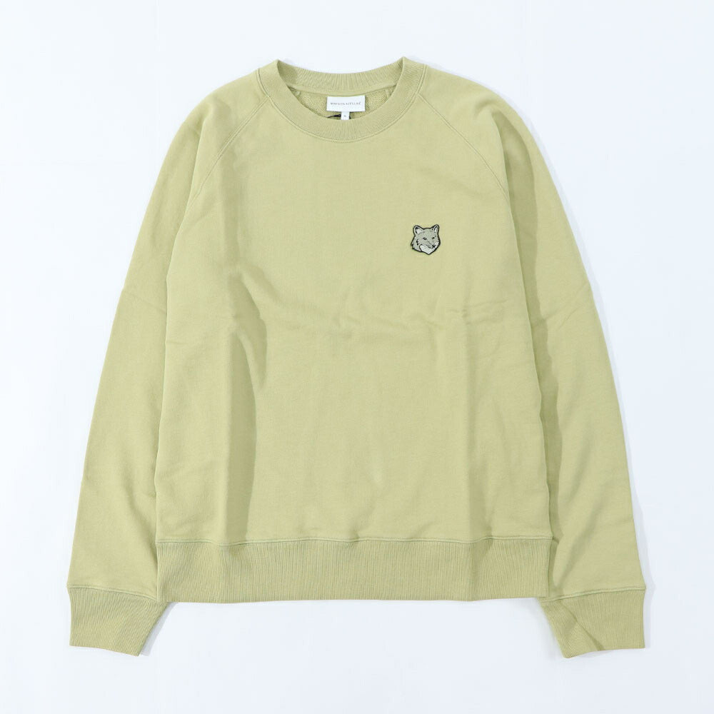 メゾン キツネ MAISON KITSUNE トップス スウェット・トレーナー メンズ BOLD FOX HEAD PATCH ダークメランジグレー ブラック クリーム ネイビー ライトグリーン フォックスパッチ スエット 無地 ワンポイント 長袖 クルーネック MM00304KM0001