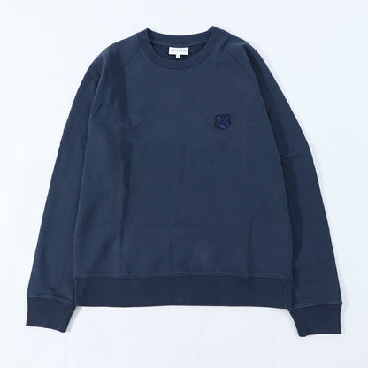 メゾン キツネ MAISON KITSUNE トップス スウェット・トレーナー メンズ BOLD FOX HEAD PATCH ダークメランジグレー ブラック クリーム ネイビー ライトグリーン フォックスパッチ スエット 無地 ワンポイント 長袖 クルーネック MM00304KM0001