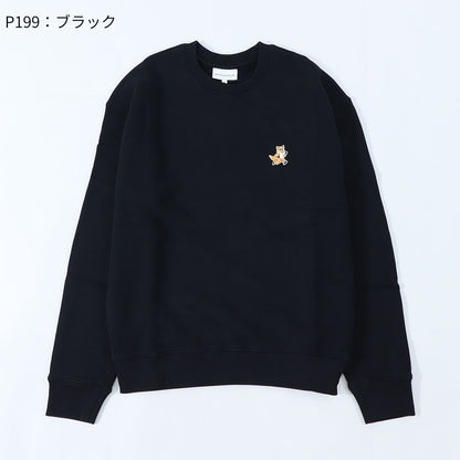 MAISON KITSUNE スウェット ブラック イエロー ネイビー スピーディーフォックスパッチ スエット MM00313KM0307