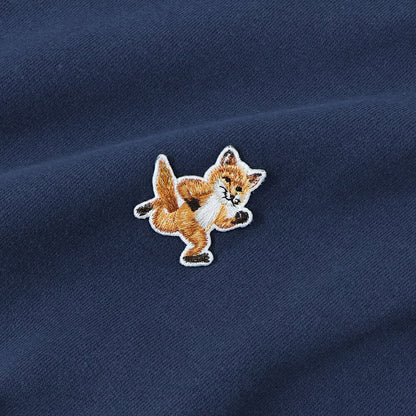 MAISON KITSUNE スウェット ブラック イエロー ネイビー スピーディーフォックスパッチ スエット MM00313KM0307
