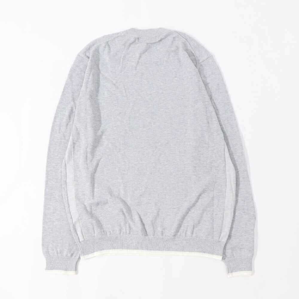 MAISON KITSUNE ニット グレージュ ブルー フォックスパッチ