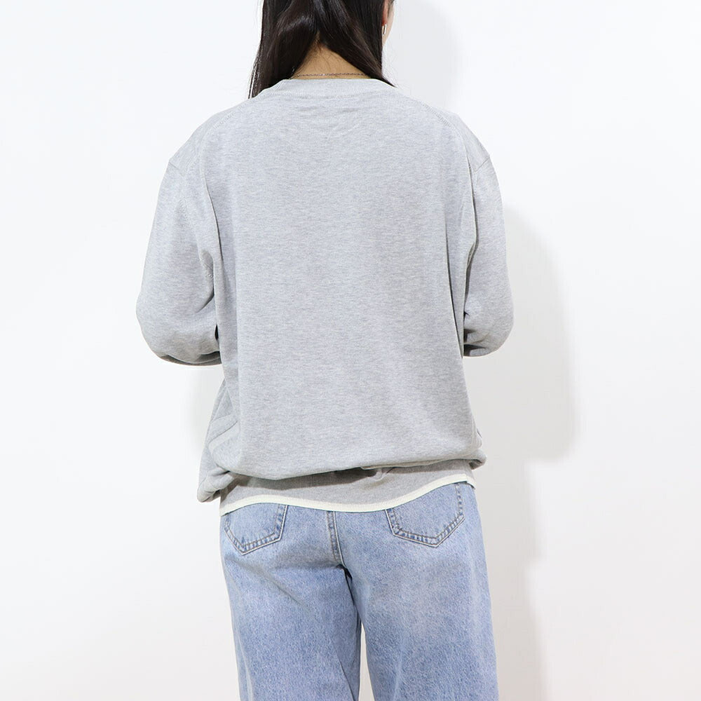 MAISON KITSUNE ニット グレージュ ブルー フォックスパッチ