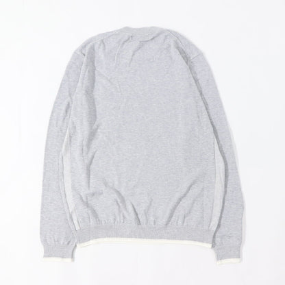 MAISON KITSUNE ニット グレージュ ブルー フォックスパッチ