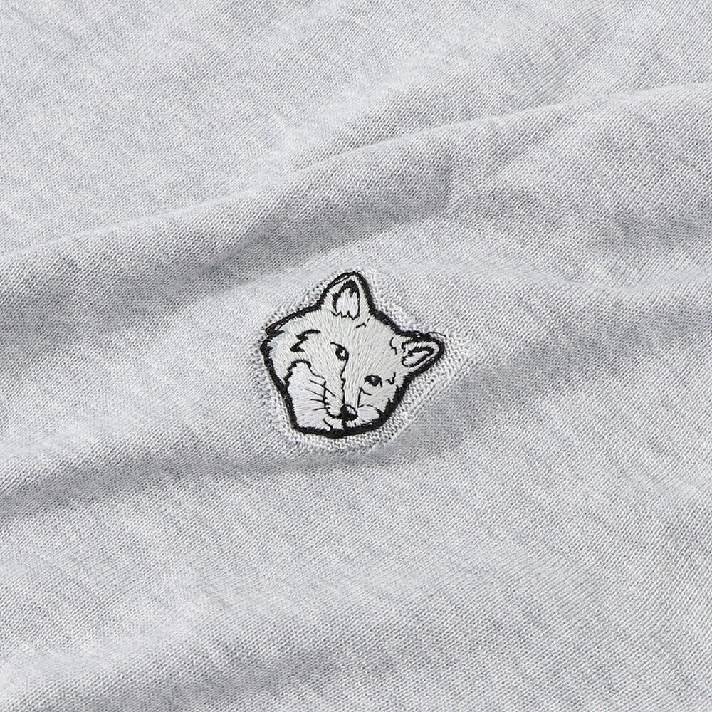 MAISON KITSUNE ニット グレージュ ブルー フォックスパッチ
