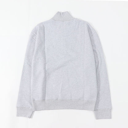 MAISON KITSUNE スウェット グレー ネイビー フォックスパッチ ハーフジップ スエット MM00314KM0001