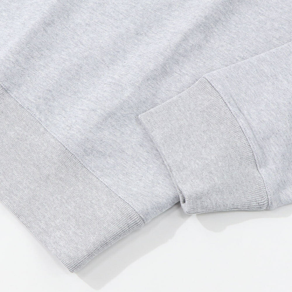 MAISON KITSUNE スウェット グレー ネイビー フォックスパッチ ハーフジップ スエット MM00314KM0001