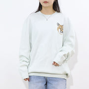 MAISON KITSUNE ニット ブルー フォックスパッチ KM00505KT1078