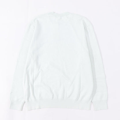 メゾン キツネ MAISON KITSUNE トップス ニット メンズ MINI FOX HEAD INTARSIA COMFORT JUMPER ブルー フォックスパッチ 無地 ワンポイント 長袖 クルーネック KM00505KT1078