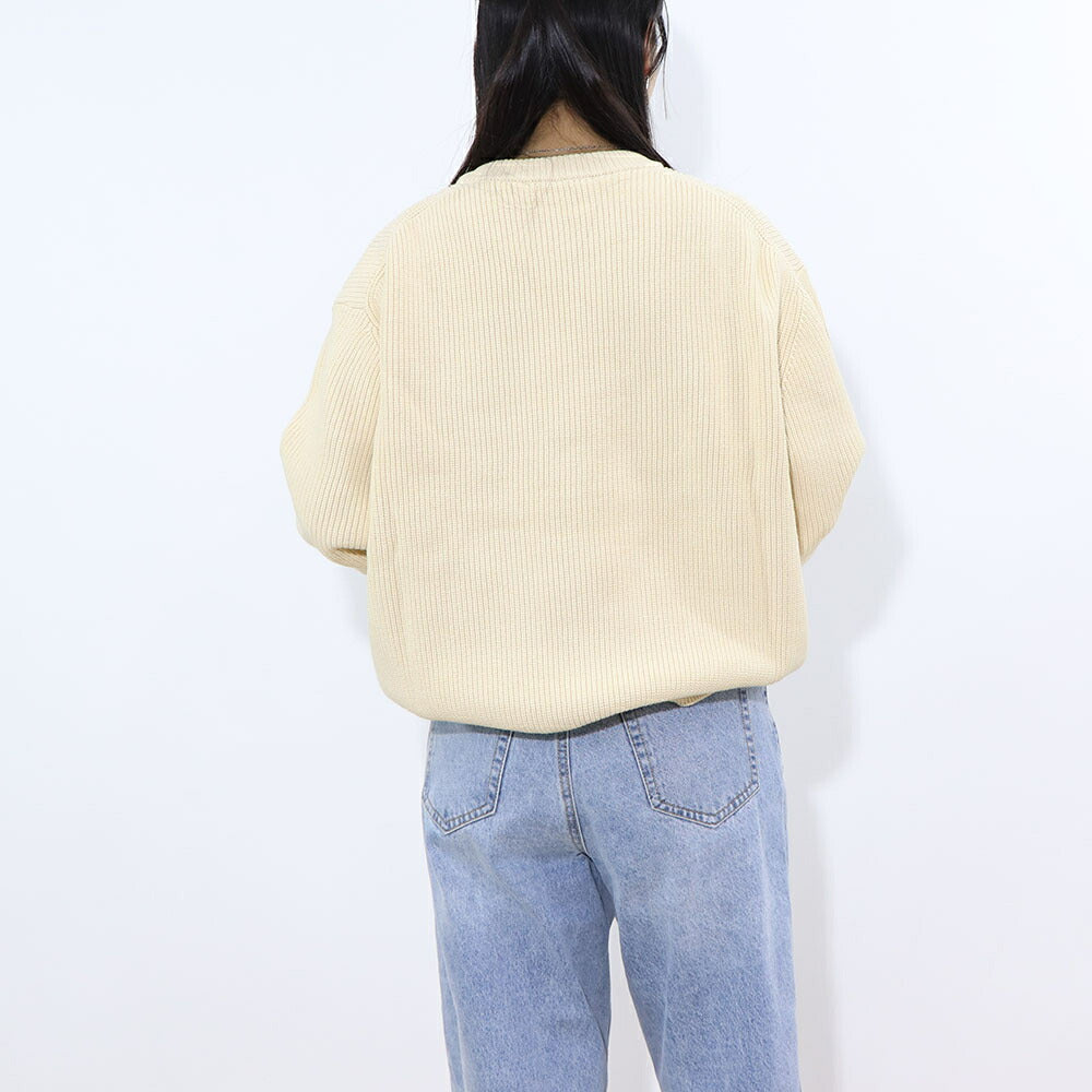 MAISON KITSUNE ニット クリーム ネイビー ブルー フォックスパッチ