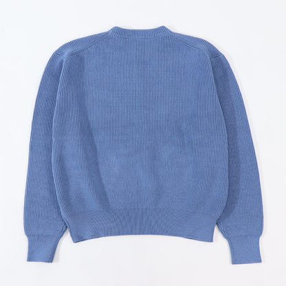 MAISON KITSUNE ニット クリーム ネイビー ブルー フォックスパッチ