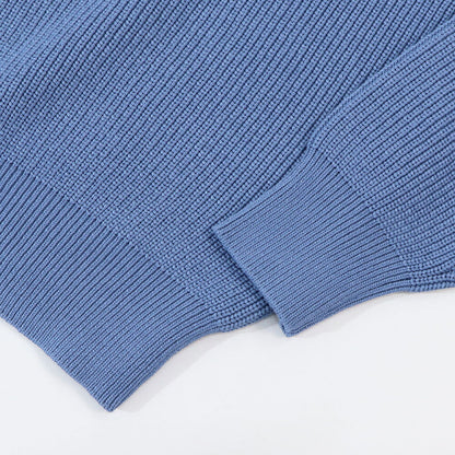 MAISON KITSUNE ニット クリーム ネイビー ブルー フォックスパッチ