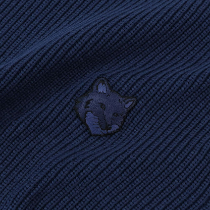 MAISON KITSUNE ニット クリーム ネイビー ブルー フォックスパッチ