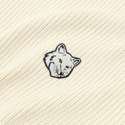 MAISON KITSUNE ニット クリーム ネイビー ブルー フォックスパッチ