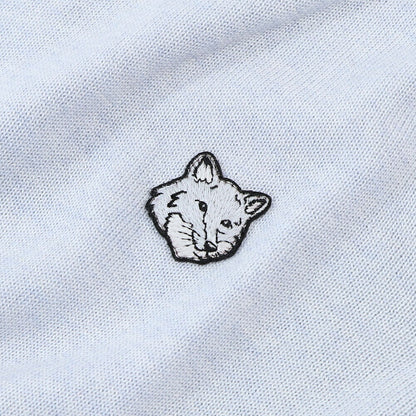 MAISON KITSUNE ニット BOLD FOX PATCH ライトブルー フォックスパッチ