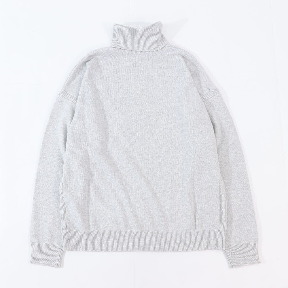 MAISON KITSUNE ニット COMFORT HIGH NECK JUMPER グレー フォックスパッチ セーター