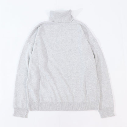 MAISON KITSUNE ニット COMFORT HIGH NECK JUMPER グレー フォックスパッチ セーター