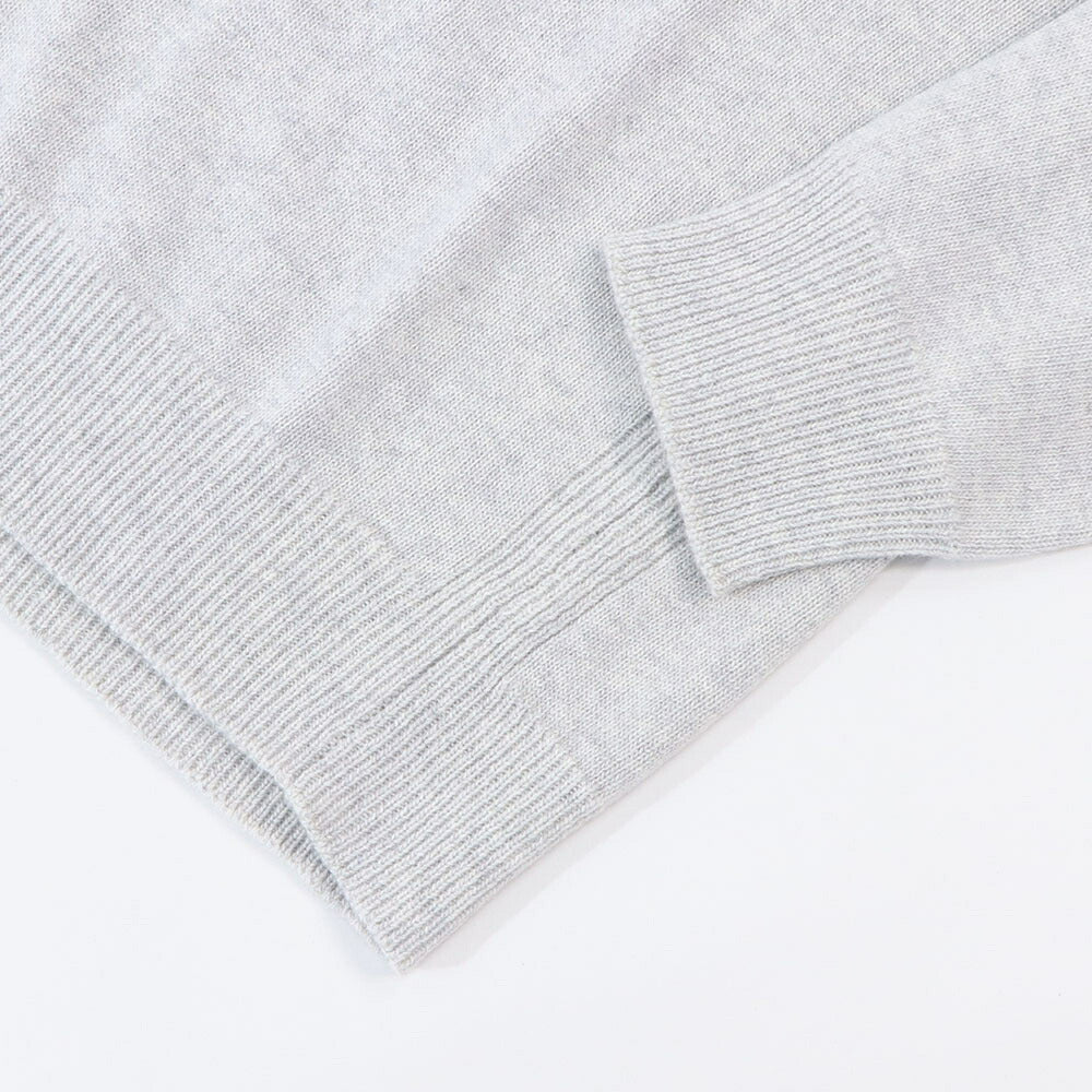 MAISON KITSUNE ニット COMFORT HIGH NECK JUMPER グレー フォックスパッチ セーター