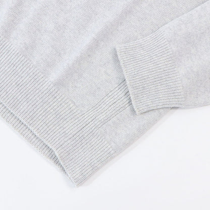 MAISON KITSUNE ニット COMFORT HIGH NECK JUMPER グレー フォックスパッチ セーター