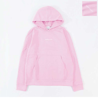 MAISON KITSUNE パーカー  ピンク フォックスパッチ スエット フーディ ロゴ 裏起毛