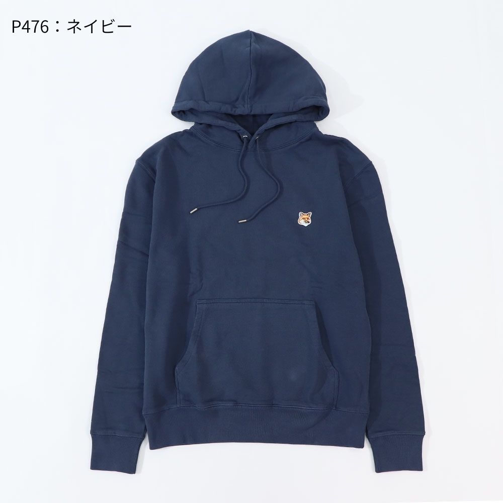 MAISON KITSUNE パーカー ブラック グリーン イエロー ネイビー フォックスパッチ