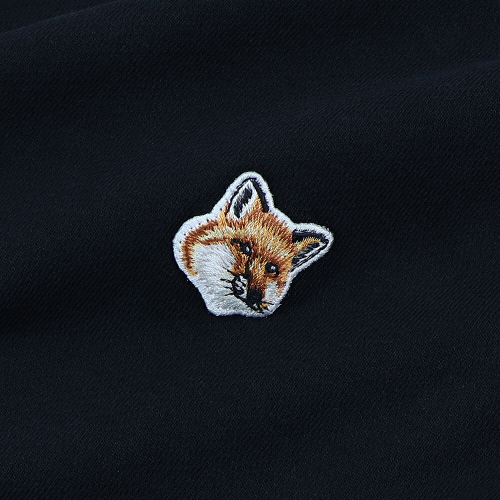 MAISON KITSUNE パーカー ブラック グリーン イエロー ネイビー フォックスパッチ