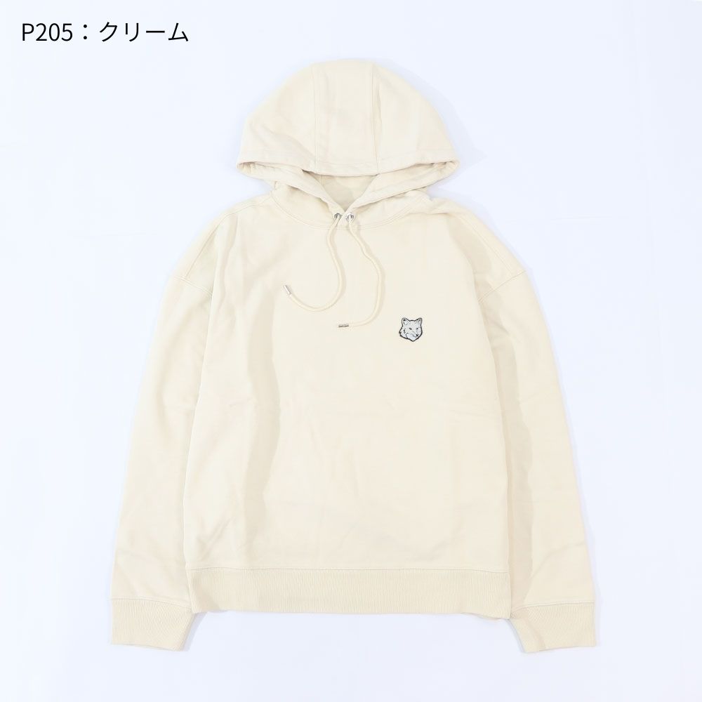 MAISON KITSUNE パーカー  ブラック クリーム ライトグリーン マスタード フォックスパッチ
