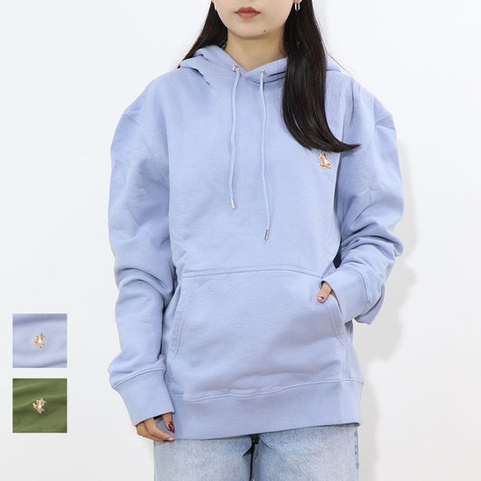 MAISON KITSUNE パーカー ミリタリーグリーン ブルー チルフォックスパッチ スエット フーディ
