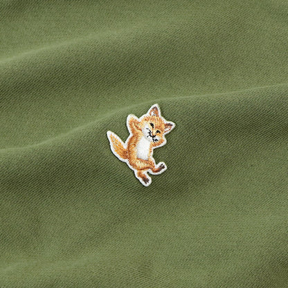 MAISON KITSUNE パーカー ミリタリーグリーン ブルー チルフォックスパッチ スエット フーディ